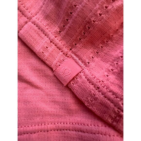 Lululemon Coral Sleeveless Perforated Tank Top Womens Athletic Wear Lightweight - Picture 5 of 8